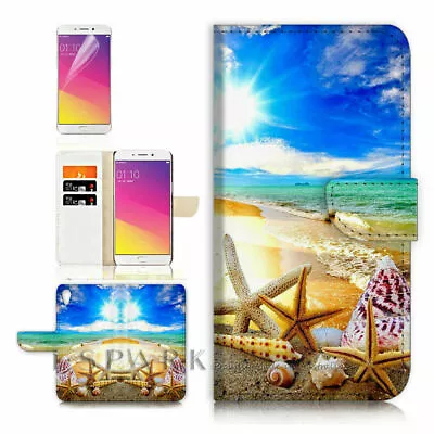 Beach Starfish TPU Phone Wallet Case Cover For Optus X Start 3 - 31008 • $13.99