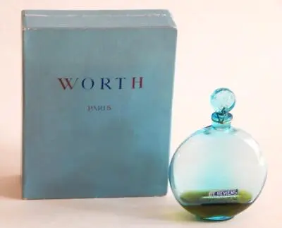 Vintage Worth Je Reviens In Rare Sky Blue Glass; Sealed; W Box & Some Perfume • $93.75