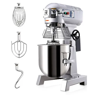 Commercial Stand Mixer With 10 Qt Mixing Bowl And 3 Attachments Kitchen Gadget • $438.38