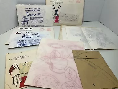 (4) Vintage Laura Wheeler Needlecraft Embroidery Transfer Mail Order Patterns • $28