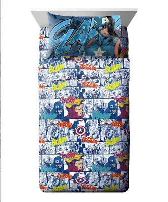 Marvel's Avengers Comic Strip Style Twin Full & Queen Sheet Sets - 3 & 4 Piece • $60