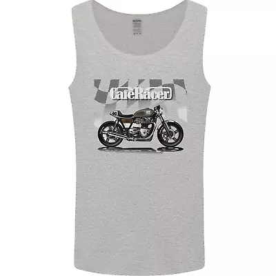 Cafe Racer Motorbike Motorcycle Biker Mens Vest Tank Top • £10.49