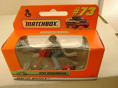 1998 Matchbox Superfast #73 Dirt Scrambler Bike Motorcycle With Ryder New In Box • $9.99