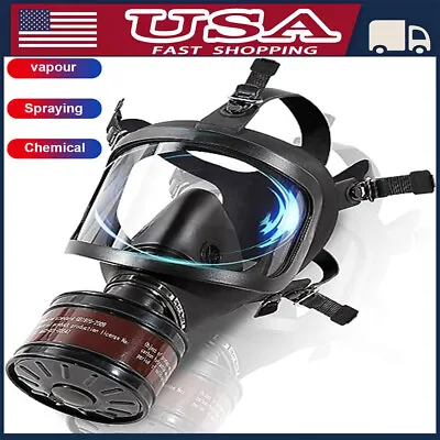 Chemical Gas Mask Full Face Soviet Military Respirator With 1PC 40mm Filter Box • $43.99