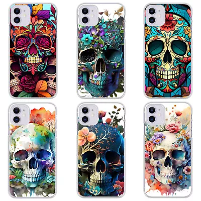 Skull Case IPhone 14 13 12 11 X 8 7 6s 5s Plus XR XS Max SE Pro Silicone Cover • £4.75