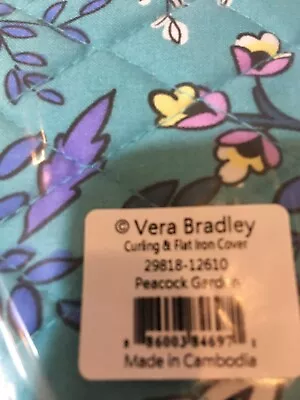 Vera Bradley Curling/flat Iron Cover  Peacock Garden ~brand New! • $14.75