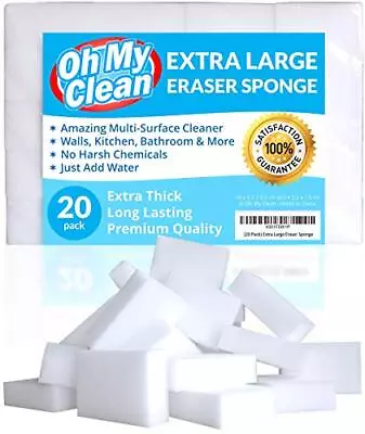 20 Pack Extra Large Eraser Sponge Extra Thick Long Lasting Premium Melamine Sp • $20.19