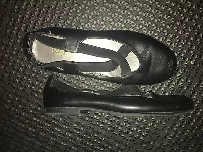 Venetti Girls Ballet Flat Leather Black Shoes Made In Italy Size EU 31 / US 13 • $19.98