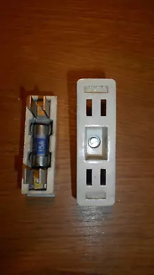 Mem Memcert 15a 250v Ceramic / Porcelain Fuse Holder With Base And Fuse. • £9.99