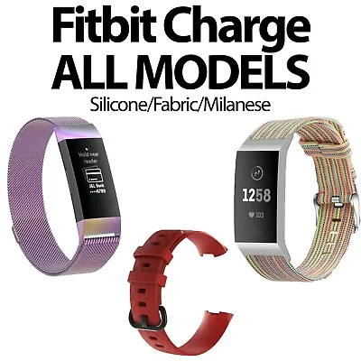$9.99 • Buy Fitbit Charge 2/3/4/5 Watch Silicone/Fabric/Milanese Replacement Band Strap AU 