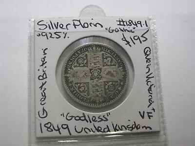 1849 Florin Silver .925 Great Britain Queen Victoria Gothic Coin #1849.1 • $127.22