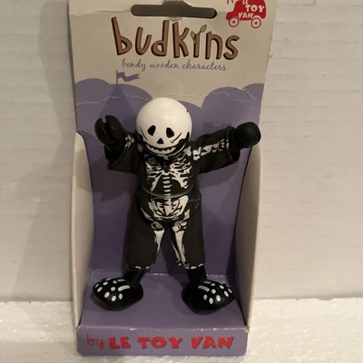 $25 • Buy NIB LE TOY VAN  Budkins Skeleton Bones BENCHY WOODEN CHARACTER