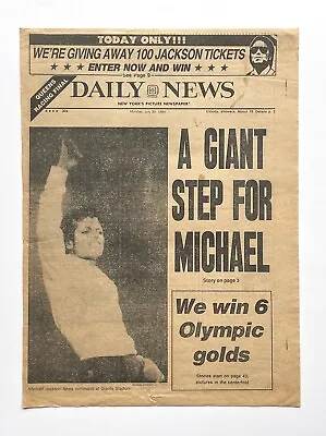 RARE Michael Jackson 1984 Victory Tour Full-Page NY Daily News Cover • $30