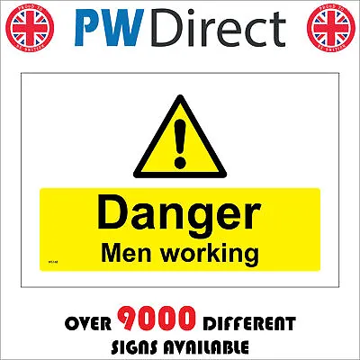 £35.06 • Buy Ws148 Danger Men Working Sign Overhead Workmen Hole Building Scaffold