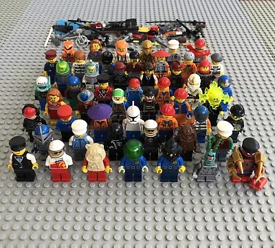 LEGO Bulk Mini Figures X 52. Mixed Bulk Lot + Weapons & Accessories. # 1. • $90