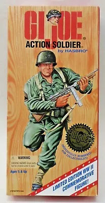 1995 GI Joe WWII ACTION SOLDIER Hasbro 12  Doll MINT In Factory Sealed Box • $59.99