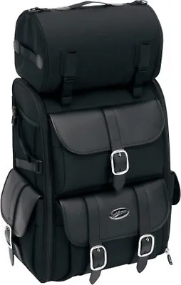 Saddlemen Adjustable Deluxe Sissy Bar Back Rest Bag S3500 Motorcycle Luggage • $281.95