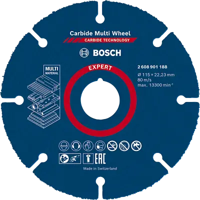 Bosch Professional Exoert Carbide Multi Wheel Cutting Disc 115mm 2608901188 • £11.73