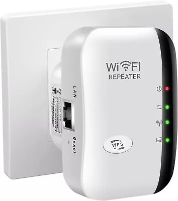 Wireless WiFi Signal Expander Internet Repeater Range Extender Network Amplifier • £8.49