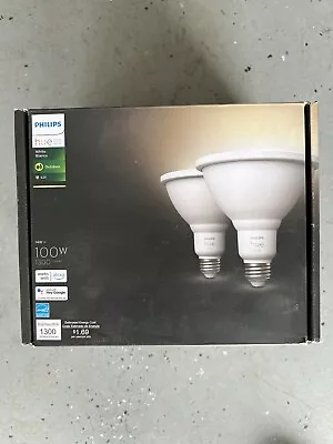Philips Hue 476820 White Outdoor Bulbs PAR38 2 Pack • $37.95