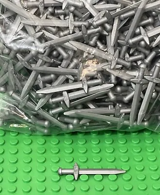 Lego 100 Bulk Flat Silver Greatsword / Castle/Vikings Mini Figures Sword Weapon • $62.37