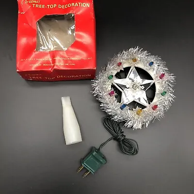 Vintage Christmas Tree Topper Top Decor Light Up Flashing • $12