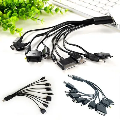 10 In 1 Universal Multi USB Charger Cable Charging Adapter For Mobile Phone PSP • £4.42