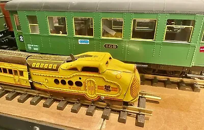 Prewar Marx Union Pacific M10005 Streamliner O Gauge Yellow Loco W/ 3 Cars Set. • $48