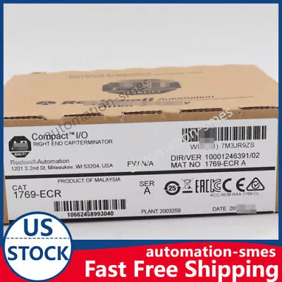 $25.62 • Buy New Factory Sealed 1769-ECR / A Compact I/O Right End Cap/TERMINATOR