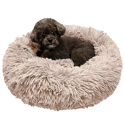 Donut Plush Pet Dog Cat Bed Fluffy Soft Warm Calming Bed Sleeping Kennel Nest • $37.99