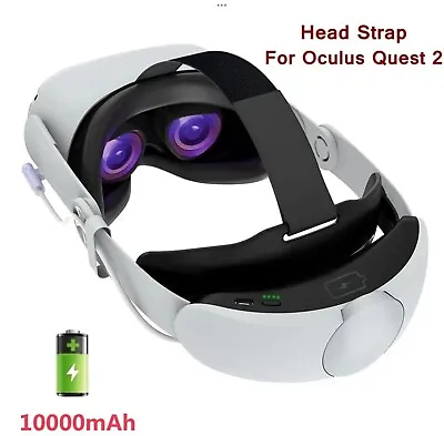 Adjustable Head Strap With 10000mAh Battery For Oculus Quest 2 Accessories • £37