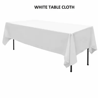 $11.81 • Buy Rectangle, Round, Square Tablecloth - Satin Silk Table Cover For Events 