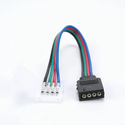 £1.99 • Buy 5pcs 10mm 4 Pin RGB 5050 3528 RGB LED Strip Light PCB Connector Adapter Cable UK