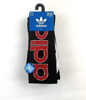 Adidas Men's Size 6-12  Crew Socks 3 Pack • $15.53