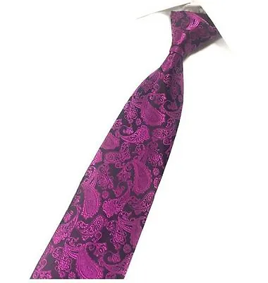 Classic Woven Paisley Jacquard Silk Tie Wedding Event Gift UK • £5.49