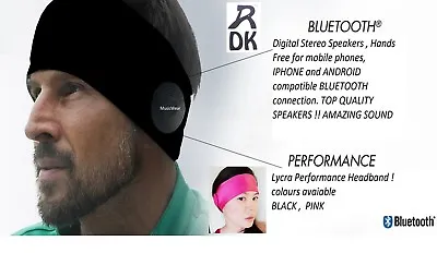 Bluetooth Wireless Sports Jogging Headphones With Hands Free IPHONE ANDROID ETC • £16.95