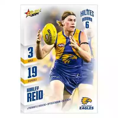 2024 Afl Select Footy Stars Round 6 Hilites Harley Reid West Coast Eagles • $24.95