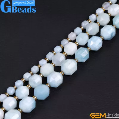 Faceted Bicone Stone Healing Crystal Beads Jewelry Making 15” 6mm 8mm 10mm 12mm • $10.76