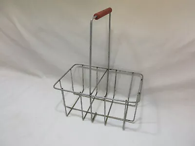 (Choice) Vintage Wire Metal Milk Bottle Carrier With Handle • $14