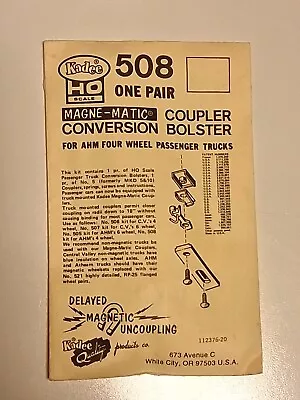 Kadee Magne-Matic Coupler Conversion Bolster  #508 BNOS 1 Pair HO Scale • $4.95