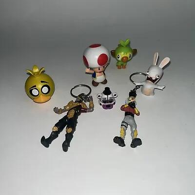 Lot Of Video Game Toys Figures Fortnite FNAF Pokémon Rayman Rabbids Mario • $9.99