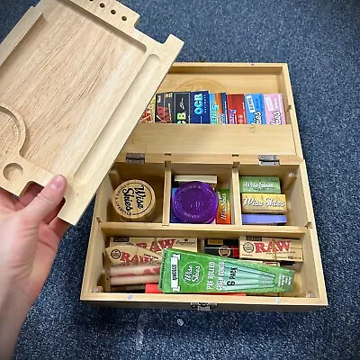 £47.99 • Buy Bamboo Luxury Rolling Box Set Rolling Papers Rolling Tips Smoking Stash Box