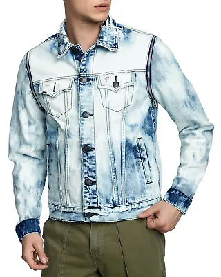 New True Religion Brand Jean Acid Wash 2 IN 1 Danny Denim Jacket $299 All Size • $89