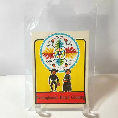 Pennsylvania Dutch Country Decal Vintage 1969 Hex Sign Souvenir • $4