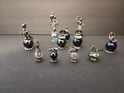 Lot Of 11 Pewter Miniature Figures Dragons/Snake/Pearl's Etc. • $22.49