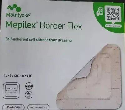 Molnlycke Mepilex Border Flex 595400 6x6” Box Of 5 • $29.99