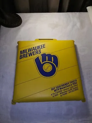 County Stadium Milwaukee Brewers Stadium Cushion Seat Ball In Glove Logo #4 • $15