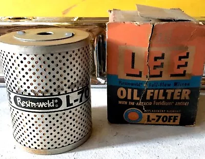 Vintage Lee Oil Filter L-70FF W/Original Box With The Antacid Feridium Anode NOS • $12