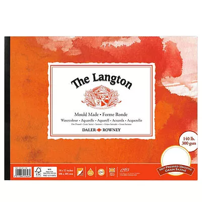 Daler Rowney Langton Watercolour Pad - HP - Smooth Hot Pressed - 14x10 • £19.99