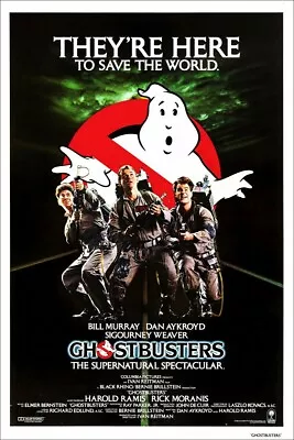 Ghostbusters (1984) Movie Poster 24x16  Art Silk Print • $18.99